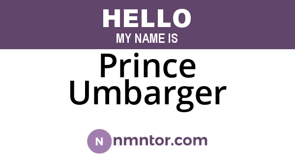 Prince Umbarger