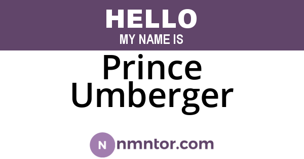 Prince Umberger