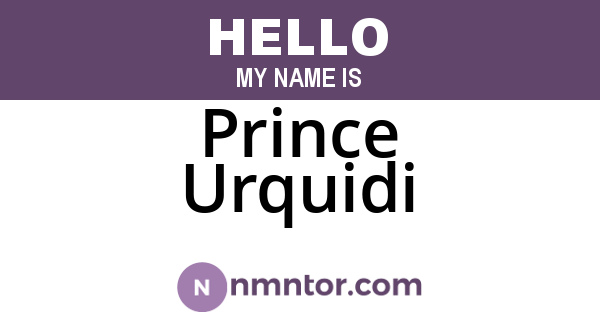Prince Urquidi