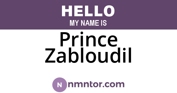 Prince Zabloudil