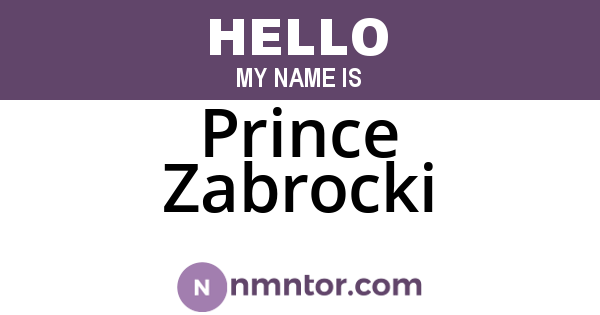 Prince Zabrocki