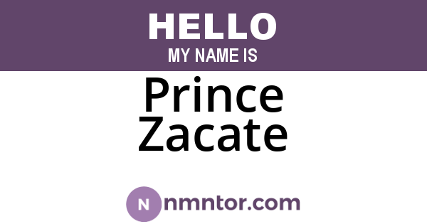 Prince Zacate