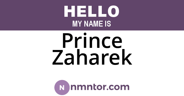 Prince Zaharek