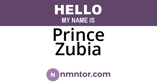 Prince Zubia