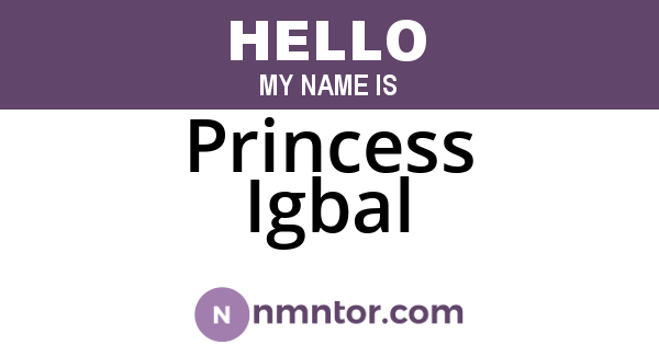 Princess Igbal