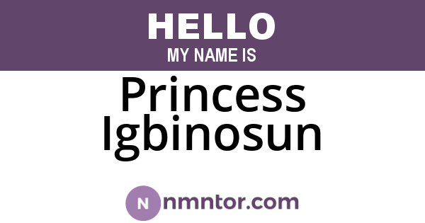 Princess Igbinosun