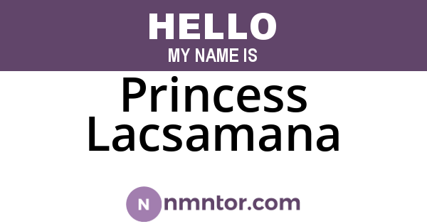 Princess Lacsamana