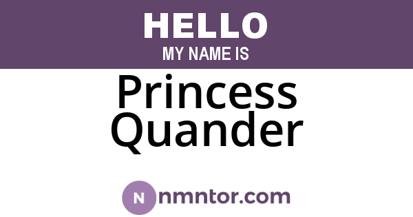 Princess Quander