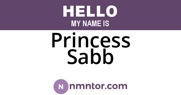 Princess Sabb