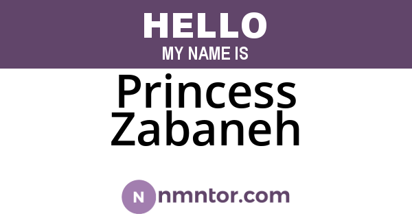 Princess Zabaneh