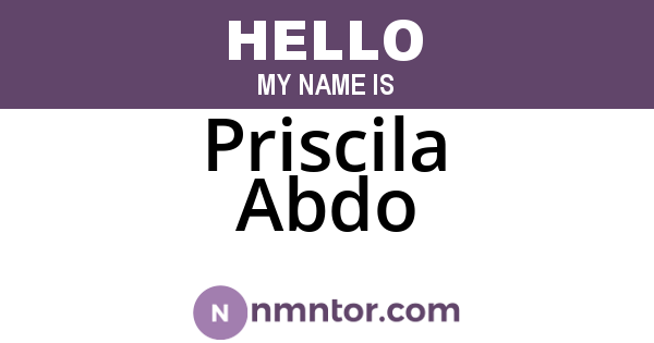Priscila Abdo