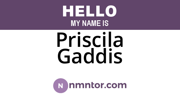 Priscila Gaddis