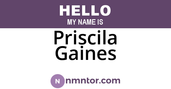 Priscila Gaines