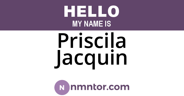 Priscila Jacquin