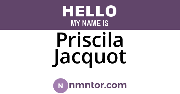 Priscila Jacquot