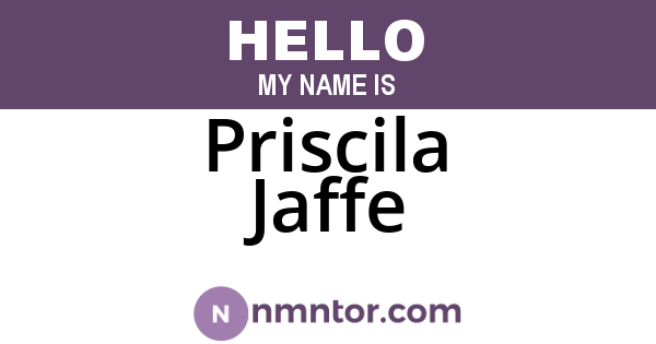 Priscila Jaffe