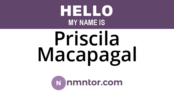 Priscila Macapagal