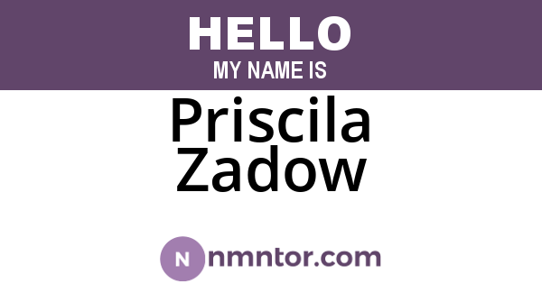 Priscila Zadow