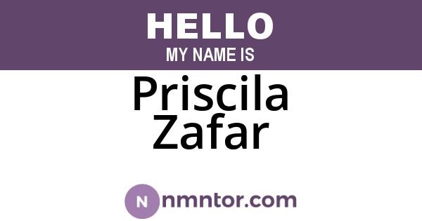 Priscila Zafar