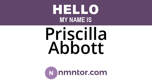 Priscilla Abbott