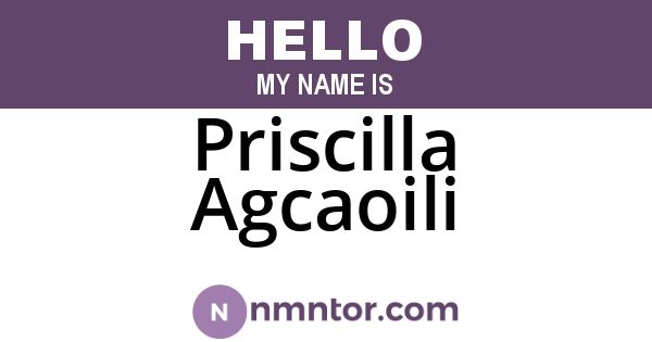 Priscilla Agcaoili