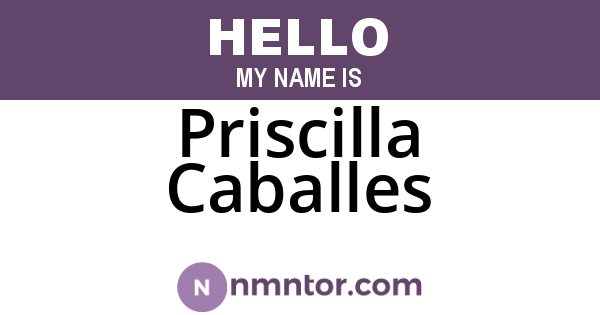 Priscilla Caballes