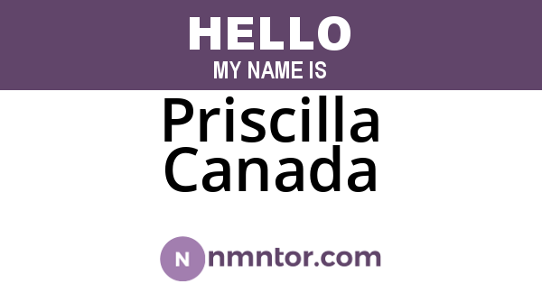 Priscilla Canada