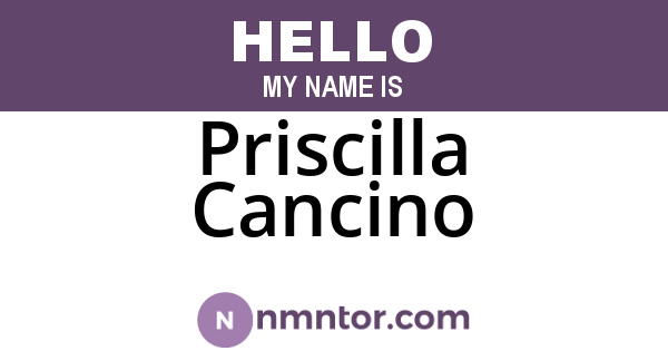 Priscilla Cancino