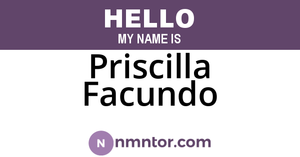 Priscilla Facundo
