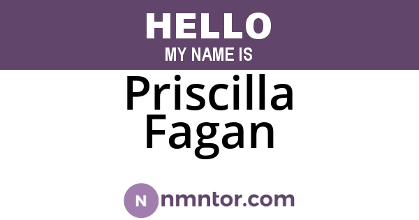 Priscilla Fagan