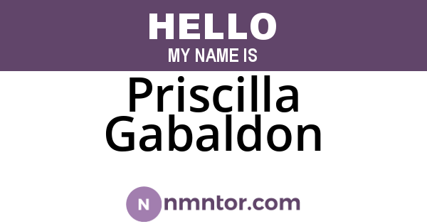Priscilla Gabaldon