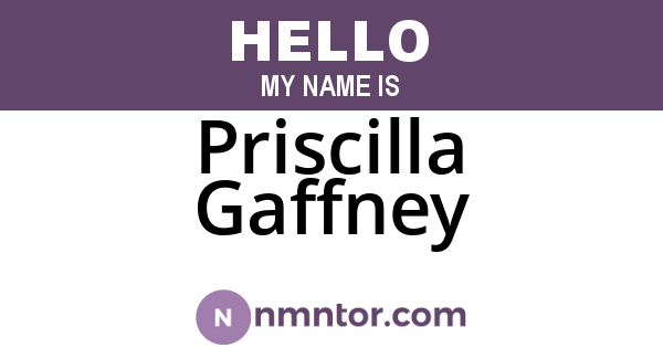 Priscilla Gaffney