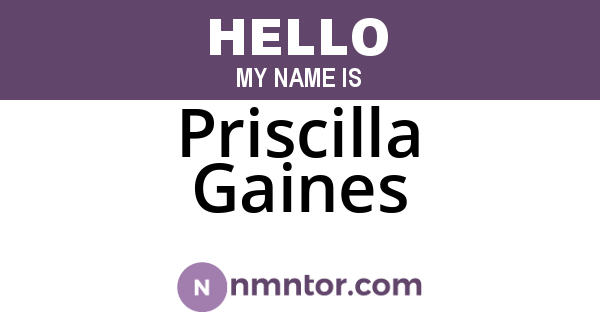 Priscilla Gaines