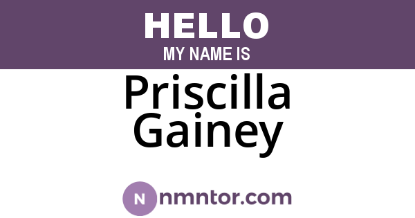 Priscilla Gainey