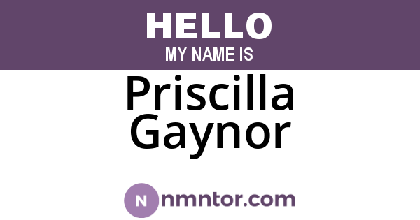 Priscilla Gaynor