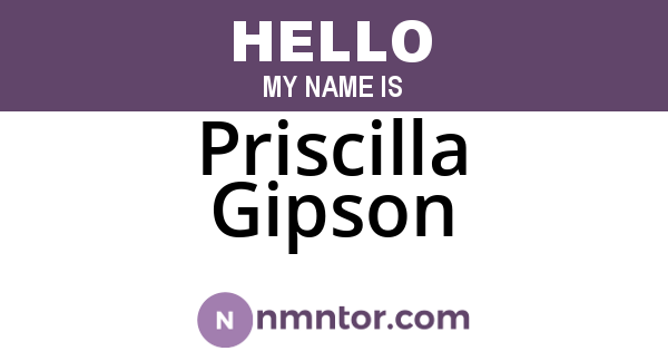Priscilla Gipson
