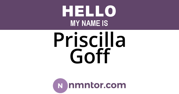 Priscilla Goff