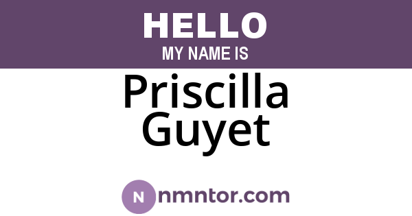 Priscilla Guyet