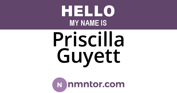 Priscilla Guyett