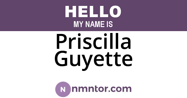 Priscilla Guyette