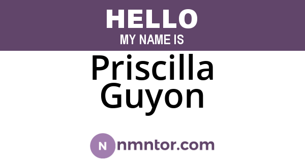 Priscilla Guyon