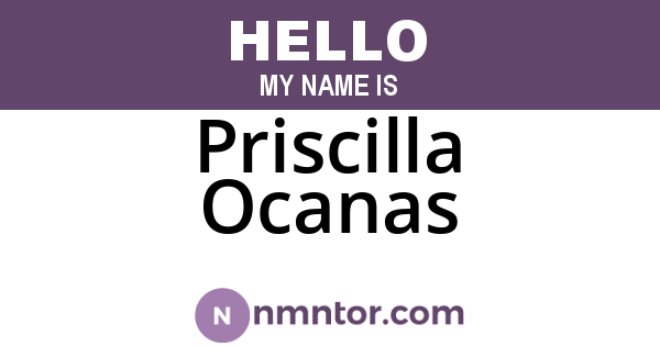 Priscilla Ocanas