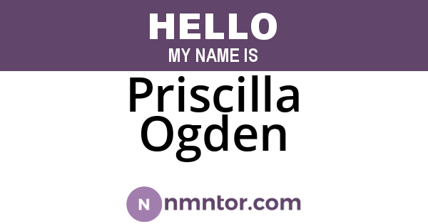 Priscilla Ogden