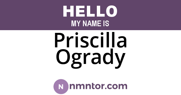 Priscilla Ogrady