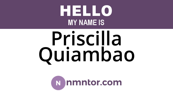 Priscilla Quiambao