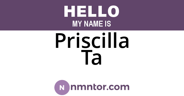Priscilla Ta