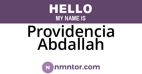 Providencia Abdallah