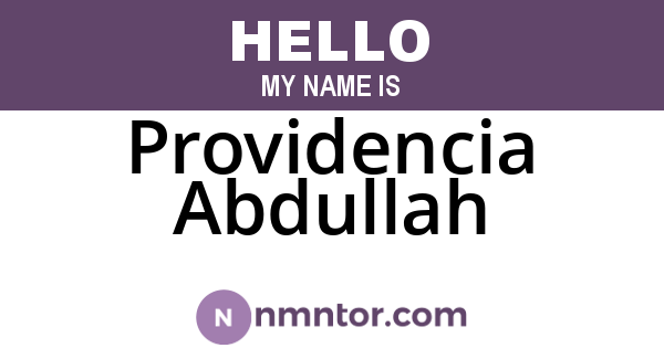 Providencia Abdullah