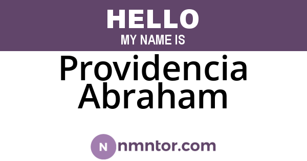 Providencia Abraham