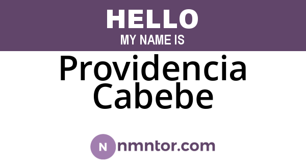Providencia Cabebe